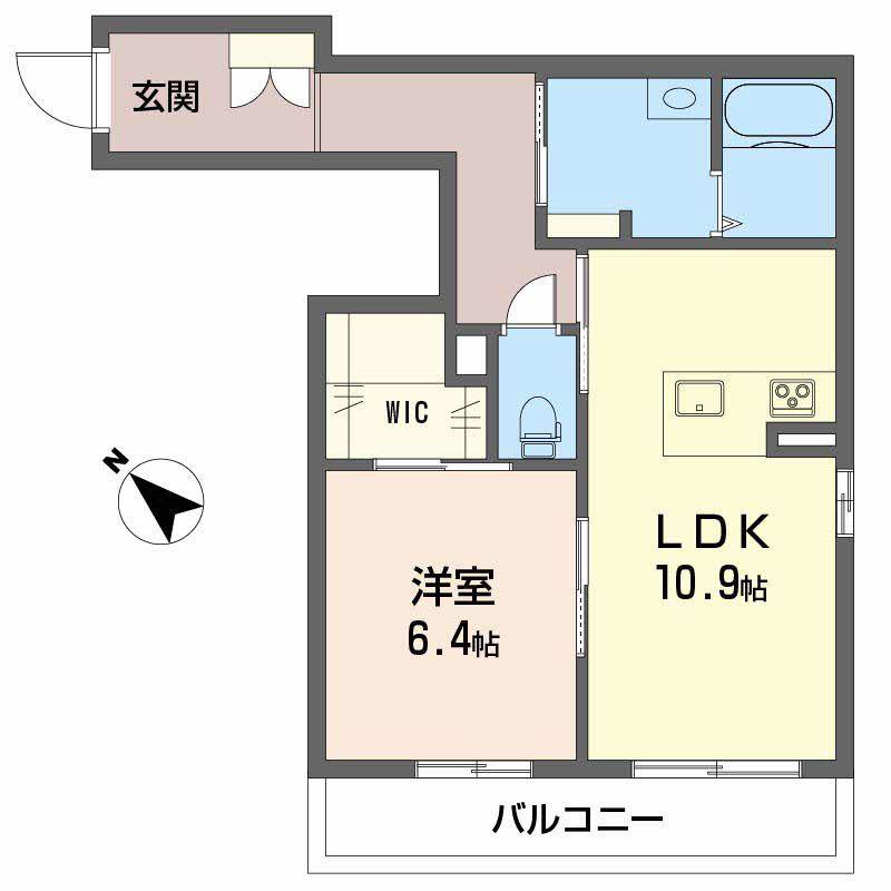 アル クレスト(1LDK/3階)の間取り写真