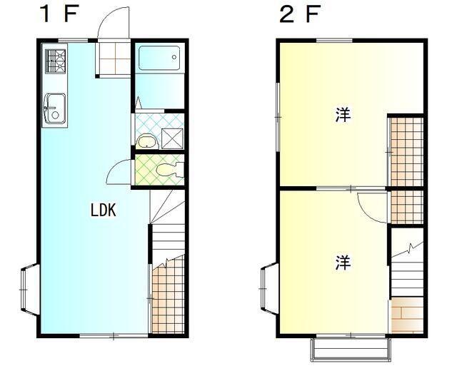 オープニングシティ(2LDK/2階)の間取り写真