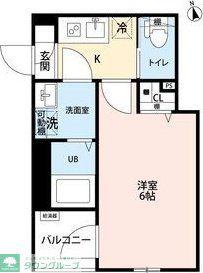 VARME黄金(1K/2階)の間取り写真