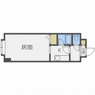 レガート北36(1K/7階)の間取り写真