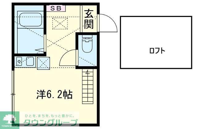 タウン妙蓮寺(ワンルーム/1階)の間取り写真