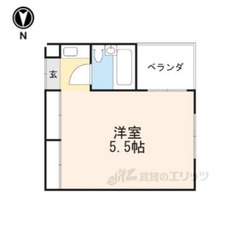 ボックス七条(ワンルーム/4階)の間取り写真