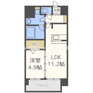 アグレアーブル(1LDK/4階)の間取り写真