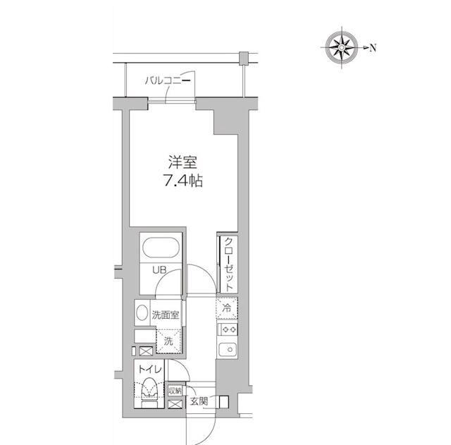 レジディア高円寺(1K/6階)の間取り写真