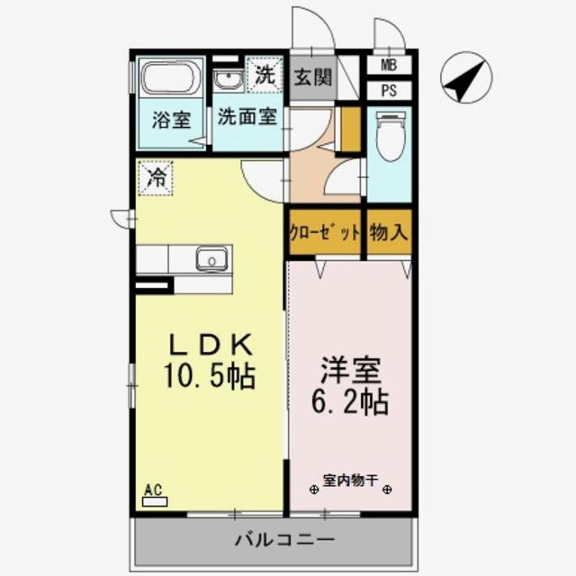 グランペール豊洲(1LDK/2階)の間取り写真