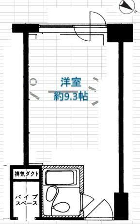 番町ハイム(ワンルーム/6階)の間取り写真