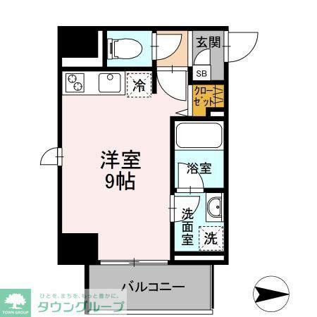 ディアーナ川崎(ワンルーム/5階)の間取り写真