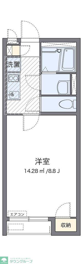 クレイノ蔵(1K/2階)の間取り写真