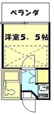 クロノス横須賀サウス(1K/1階)の間取り写真