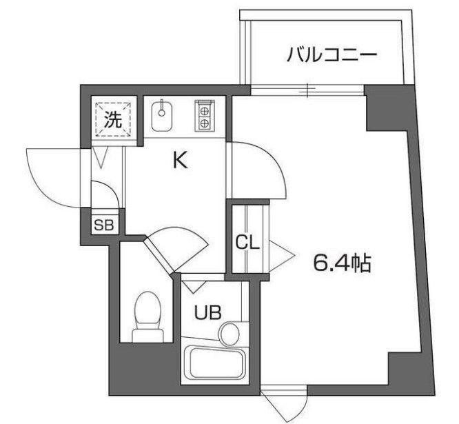 ベルファース早稲田(1K/7階)の間取り写真