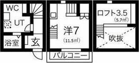 RINO-CHE豊田本町(1K/1階)の間取り写真