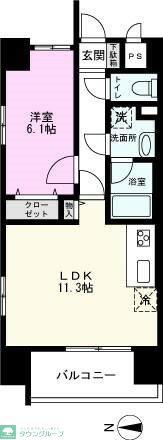 FUTURE HOKIMA(1LDK/5階)の間取り写真