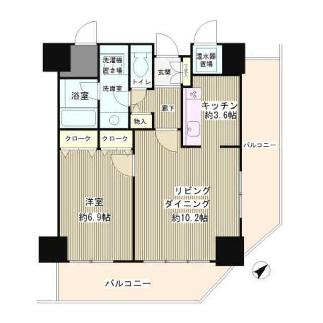 トレステージ目黒(1LDK/11階)の間取り写真