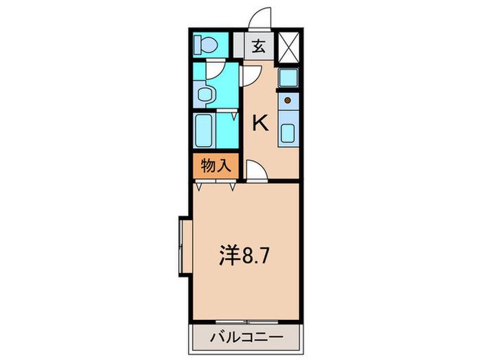 BLANC(1K/1階)の間取り写真