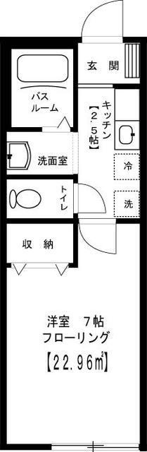 シェソワ(1K/1階)の間取り写真