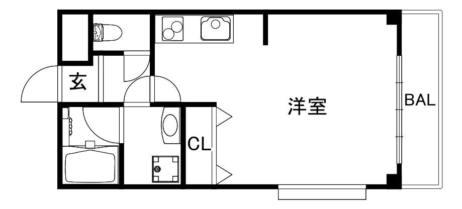 アールヴィラージュ(1K/2階)の間取り写真