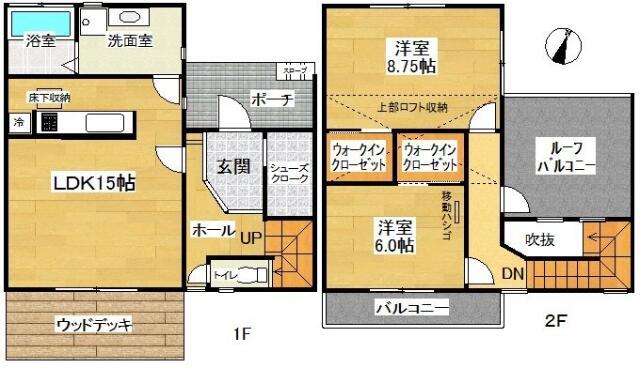 アベニールEST(2LDK/1階)の間取り写真