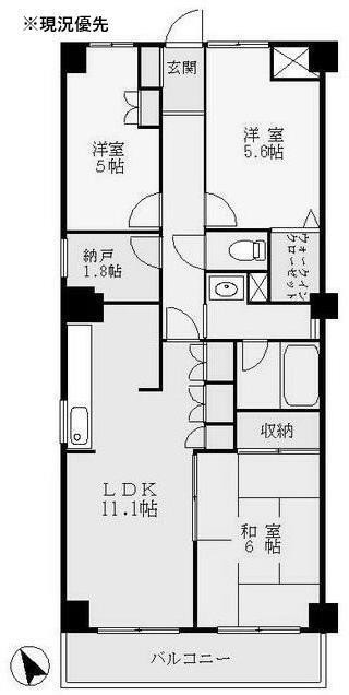 エクレール横浜(3SLDK/3階)の間取り写真