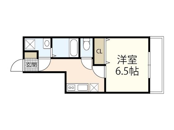 メゾンドルポ吉見園(1K/3階)の間取り写真