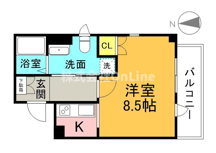 アフターザレイン(1K/5階)の間取り写真