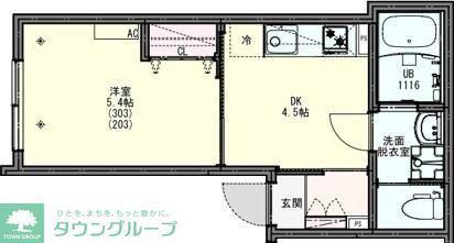 KEIAI RESIDENCE 八王子II(1DK/3階)の間取り写真