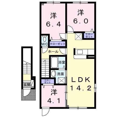 フォルシア(3LDK/2階)の間取り写真