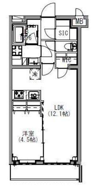 S-RESIDENCE北戸田(1LDK/3階)の間取り写真