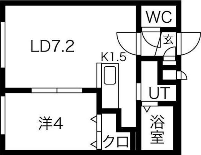 ラフィーネ静修学園前(1LDK/5階)の間取り写真