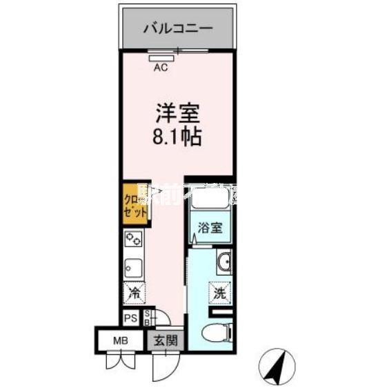 グランジュール大手町(ワンルーム/7階)の間取り写真