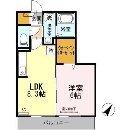 グリーンシーズ(1LDK/3階)の間取り写真
