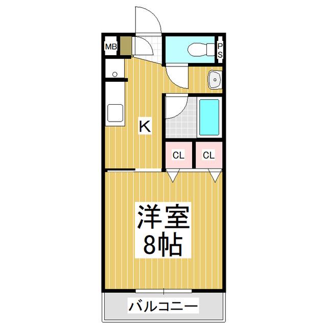 ブリエアベニール(1K/2階)の間取り写真