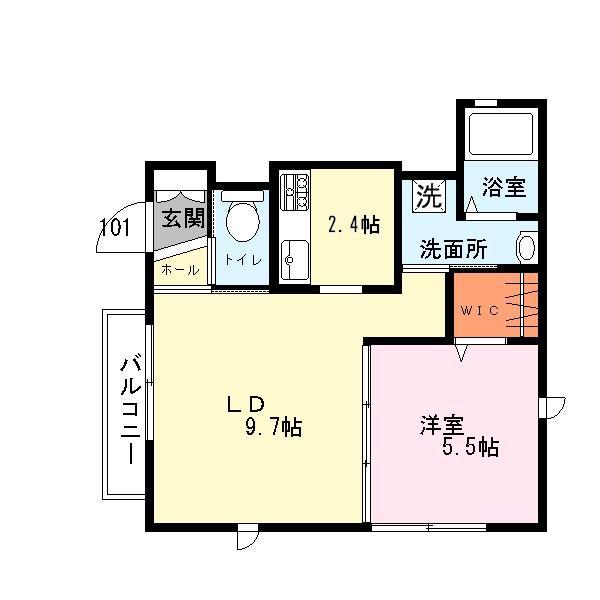 グレイスSAKURA(1LDK/1階)の間取り写真