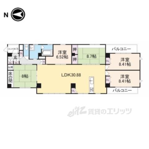 アムールさの(5LDK/2階)の間取り写真