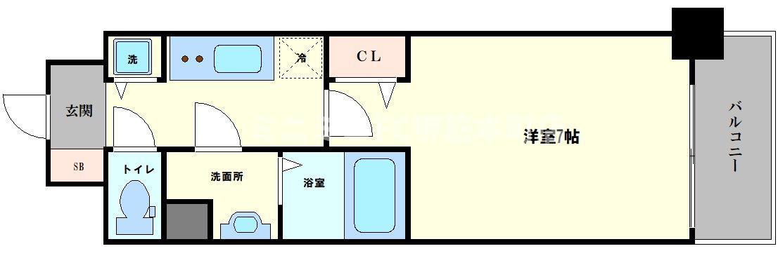 アドバンス西梅田グルーブ(1K/6階)の間取り写真
