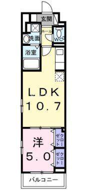 アーバングレース(1LDK/4階)の間取り写真