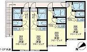 ユナイト小向リオデジャネイロ 仲手ゼロ契約金20000YENのみ(ワンルーム/2階)の間取り写真