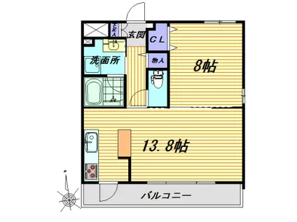 STAGE本山(1LDK/3階)の間取り写真