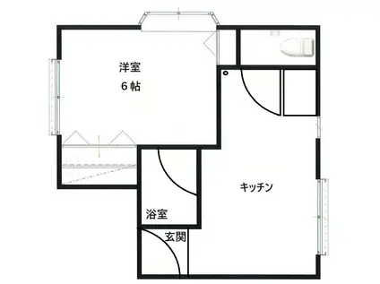 コーポTAM(1DK/2階)の間取り写真