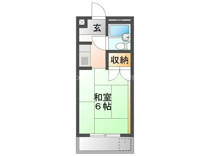 ハイシティ南栄(1K/2階)の間取り写真