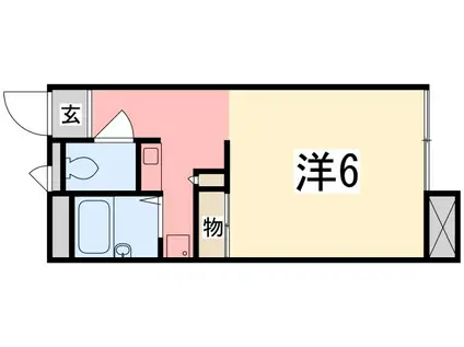 スマイル白浜(1K/2階)の間取り写真