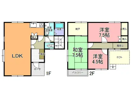 HOEIハウズ(3LDK/1階)の間取り写真
