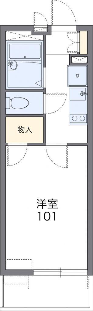 レオパレスフローリッシュ(1K/3階)の間取り写真