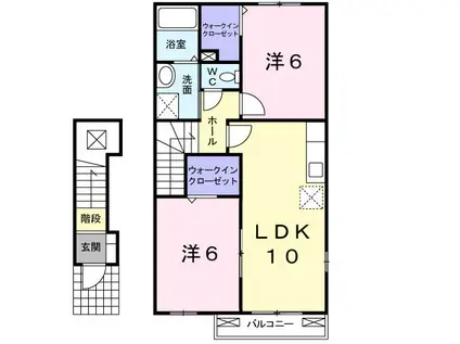 メゾン ブリーズ I(2LDK/2階)の間取り写真