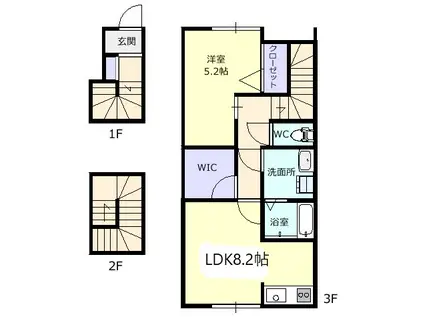 ラフィーネ・アルセ(1LDK/3階)の間取り写真
