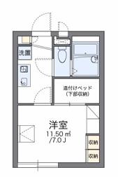 レオパレススアーブ(1K/1階)の間取り写真