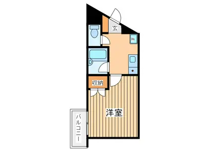 エルシーレジデンス川崎多摩(1K/1階)の間取り写真