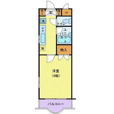 CITY SPIRE仙台(1K/4階)の間取り写真