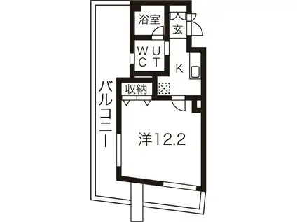 エスポアール光洋(1K/9階)の間取り写真