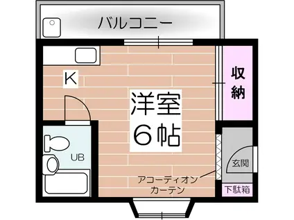 リバーサイド箕面(ワンルーム/2階)の間取り写真