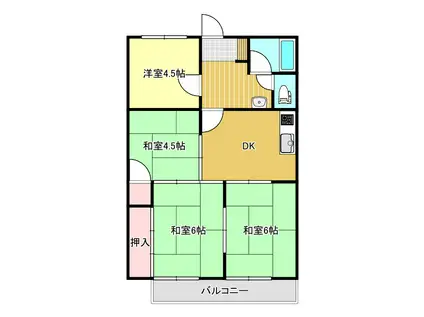 プリンスハイツ(4DK/5階)の間取り写真